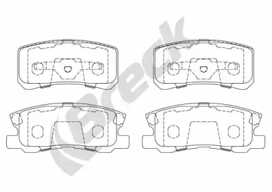 23582 00 702 00 BRECK Комплект тормозных колодок, дисковый тормоз